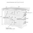 Crosley Furniture Julia MDF Wood/Birch Veneer Top Kitchen Island in Gray
