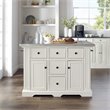 Crosley Furniture Julia Stainless Steel Metal Top Kitchen Island in White