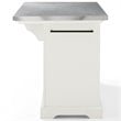 Crosley Furniture Julia Stainless Steel Metal Top Kitchen Island in White