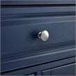 Crosley Furniture Madison Wood Top Kitchen Cart in Navy/Natural