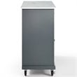 Crosley Furniture Avery Wood/Faux Marble Top Kitchen Cart in Distressed Gray
