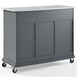 Crosley Furniture Avery Wood/Faux Marble Top Kitchen Cart in Distressed Gray