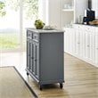 Crosley Furniture Avery Wood/Faux Marble Top Kitchen Cart in Distressed Gray