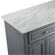 Crosley Furniture Avery Wood/Faux Marble Top Kitchen Cart in Distressed Gray
