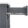 Crosley Furniture Avery Wood/Faux Marble Top Kitchen Cart in Distressed Gray