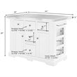 Crosley Furniture Julia Metal/Wood Kitchen Island with X Back Stools in White