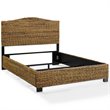 Crosley Furniture Serena Wood Queen Banana Leaf Panel Bed in Natural