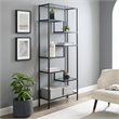 Crosley Furniture Sloane Metal & Glass Etagere in Matte Black