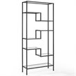 Crosley Furniture Sloane Metal & Glass Etagere in Matte Black