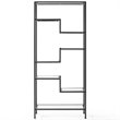 Crosley Furniture Sloane Metal & Glass Etagere in Matte Black