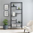 Crosley Furniture Sloane Metal & Glass Etagere in Matte Black