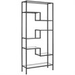 Crosley Furniture Sloane Metal & Glass Etagere in Matte Black