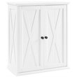Crosley Furniture Clifton Wood 2 Door Stackable Pantry in Distressed White