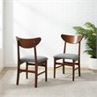 Crosley Furniture Landon Wood Dining Chairs in Mahogany (Set of 2)