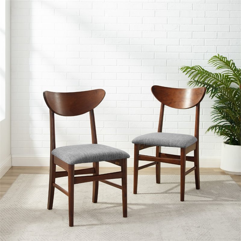 Crosley Furniture Landon Wood Dining Chairs in Mahogany (Set of 2)