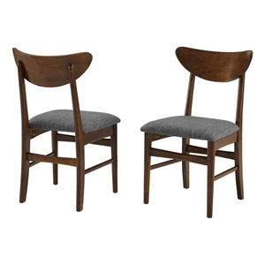 Crosley Furniture Landon Wood Dining Chairs in Mahogany (Set of 2)