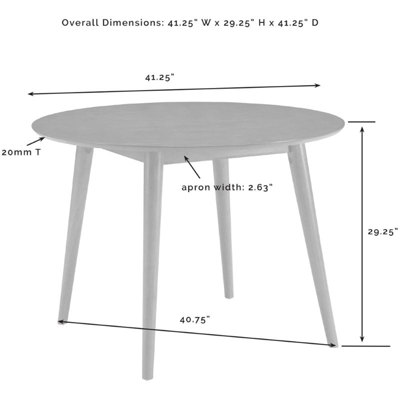 Crosley Furniture Landon Wood Round Dining Table in Mahogany