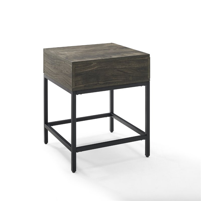 Crosley Jacobsen 1 Drawer End Table in Brown Ash