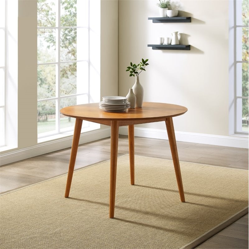 Crosley Furniture Landon Wood Round Dining Table in Acorn Natural