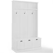Crosley Furniture Ellison MDF Wood/Birch Veneer Hall Tree in White