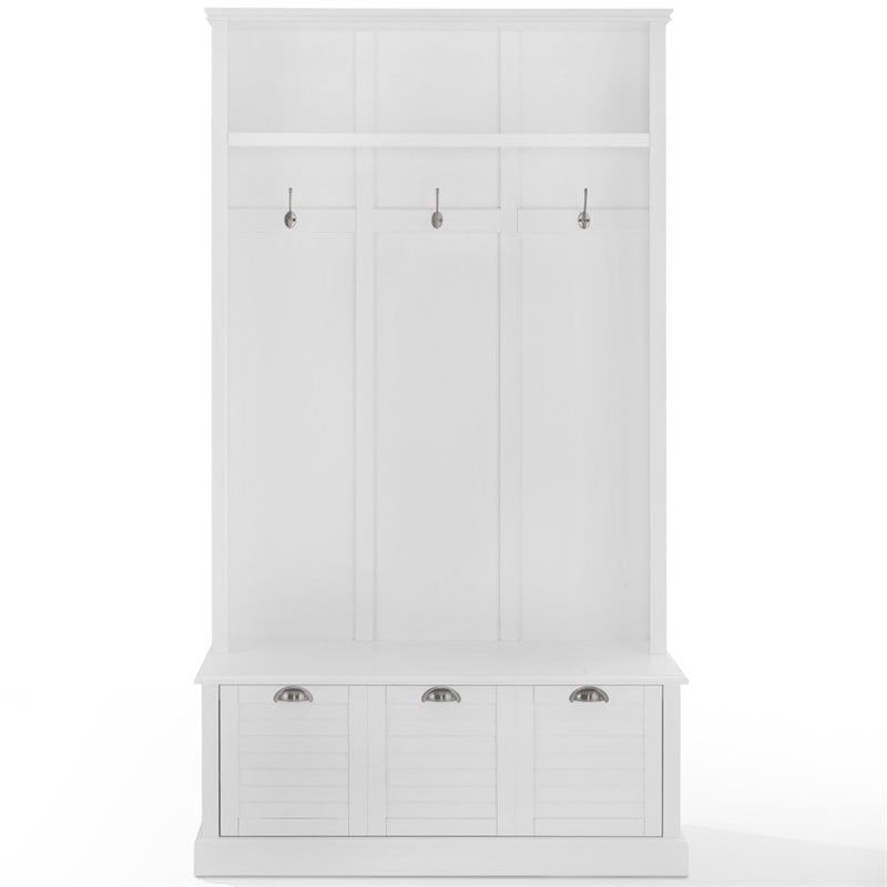 Crosley Furniture Ellison MDF Wood/Birch Veneer Hall Tree in White
