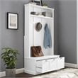 Crosley Furniture Ellison MDF Wood/Birch Veneer Hall Tree in White