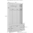 Crosley Furniture Ellison MDF Wood/Birch Veneer Hall Tree in White