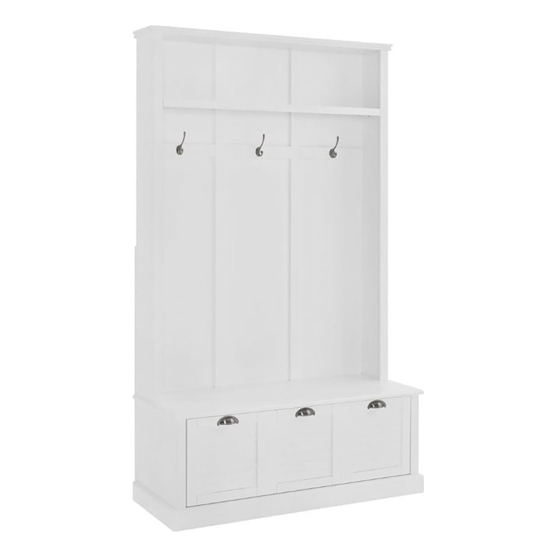 Crosley Furniture Ellison MDF Wood/Birch Veneer Hall Tree in White