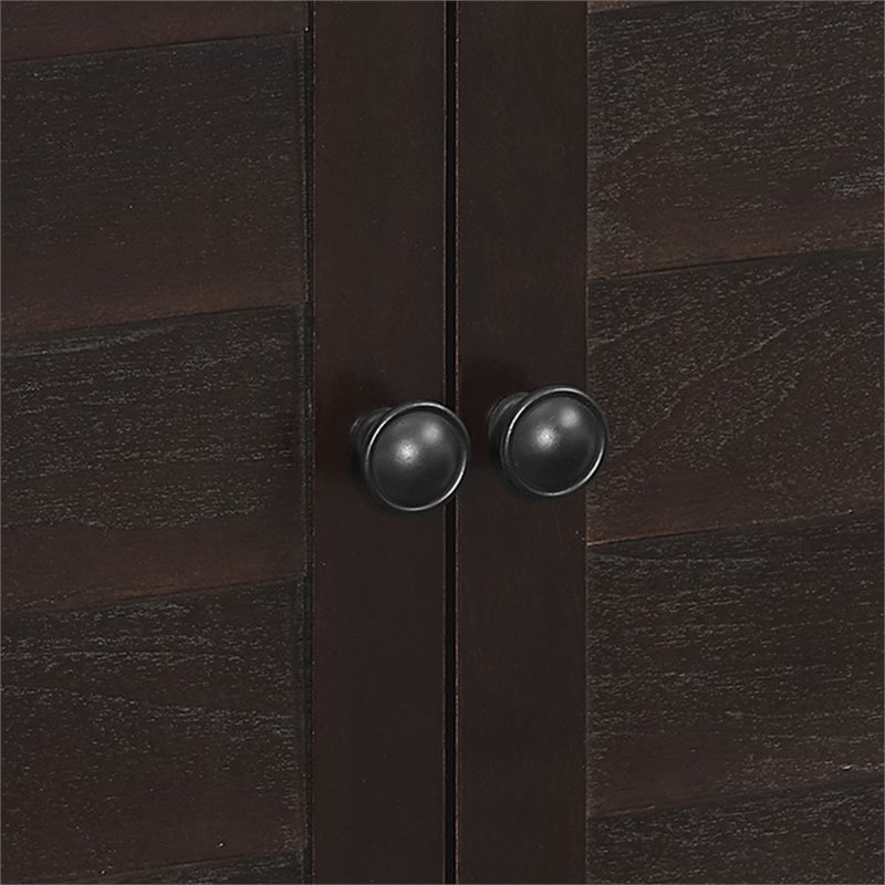 Crosley Furniture Lydia Wood 2 Door Corner Storage Cabinet in Espresso