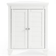 Crosley Furniture Lydia Wood 2 Door Corner Storage Cabinet in White