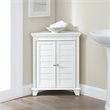 Crosley Furniture Lydia Wood 2 Door Corner Storage Cabinet in White