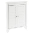 Crosley Furniture Lydia Wood 2 Door Corner Storage Cabinet in White