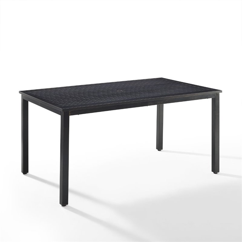 Crosley Furniture Kaplan Metal Outdoor Dining Table in Oil Rubbed Bronze
