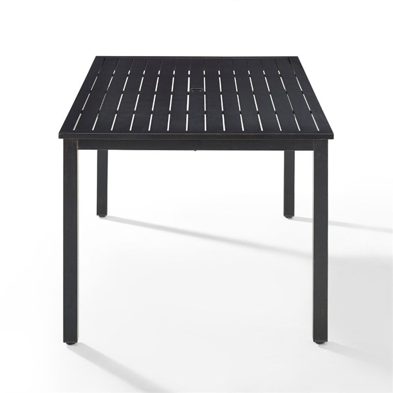 Crosley Furniture Kaplan Metal Outdoor Dining Table in Oil Rubbed Bronze