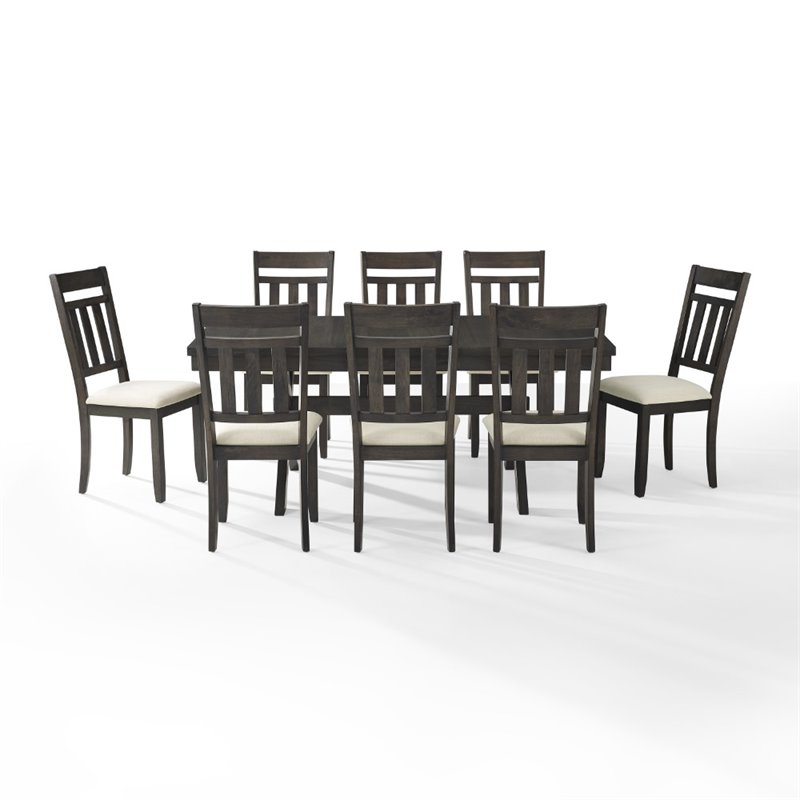 Crosley Furniture Hayden 9 Piece Wood Dining Set in Slate/Cream