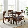 Crosley Furniture Landon 5 Piece Wood Round Dining Set in Mahogany