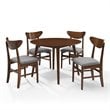 Crosley Furniture Landon 5 Piece Wood Round Dining Set in Mahogany