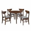 Crosley Furniture Landon 5 Piece Wood Round Dining Set in Mahogany