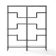 Crosley Furniture Sloane Metal Etagere in Matte Black (Set of 2)