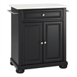 Crosley Furniture Alexandria Wood Portable Kitchen Island in Matte Black