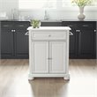 Crosley Furniture Alexandria Wood Granite Top Portable Kitchen Island in White