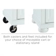 Crosley Furniture Alexandria Wood Granite Top Portable Kitchen Island in White
