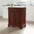Crosley Furniture Lafayette Wood Granite Top Portable Kitchen Island in Mahogany