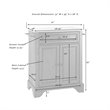 Crosley Furniture Lafayette Wood Granite Top Portable Kitchen Island in Mahogany