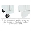 Crosley Furniture Lafayette Wood Granite Top Portable Kitchen Island in White
