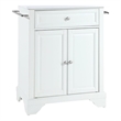Crosley Furniture Lafayette Wood Granite Top Portable Kitchen Island in White
