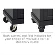 Crosley Furniture Cambridge Wood Portable Kitchen Island in Matte Black