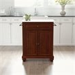 Crosley Furniture Cambridge Wood Granite Top Portable Kitchen Island in Mahogany