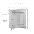 Crosley Furniture Cambridge Wood Granite Top Portable Kitchen Island in Mahogany