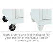 Crosley Furniture Cambridge Wood Granite Top Portable Kitchen Island in White